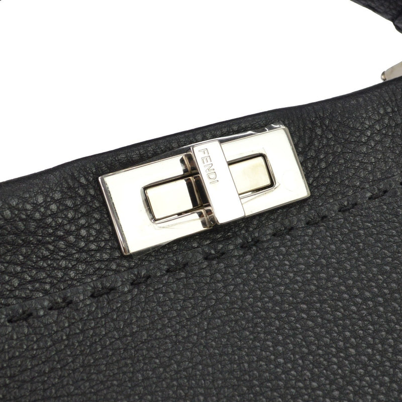 Fendi Selleria Peekaboo Leather Black Bag