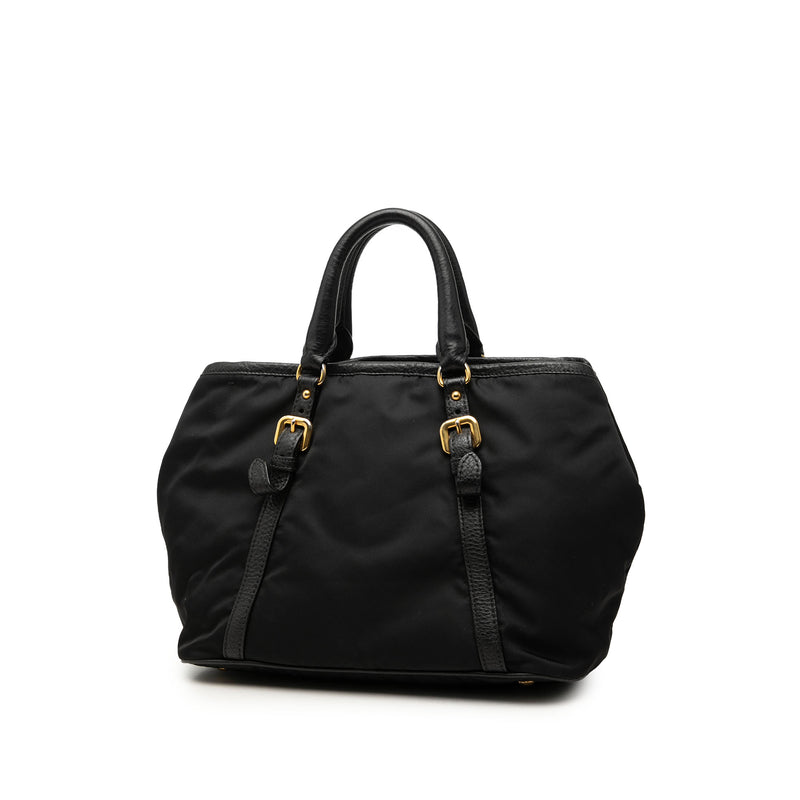 Vitello Daino Trimmed Tessuto Satchel - Image 2