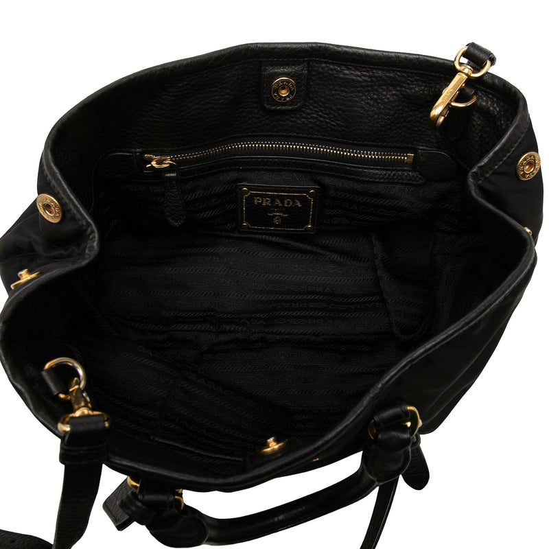 Vitello Daino Trimmed Tessuto Satchel - Image 4