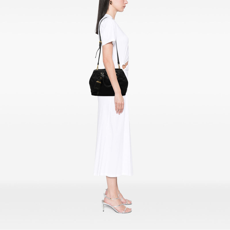 Vitello Daino Trimmed Tessuto Satchel - Image 6