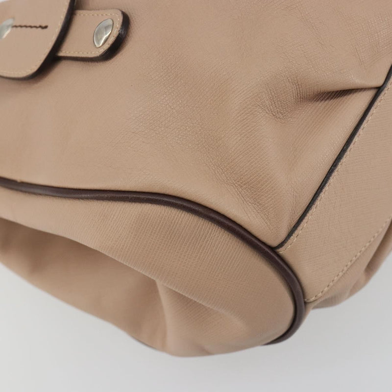 Salvatore Ferragamo Gancini Leather Beige Bag