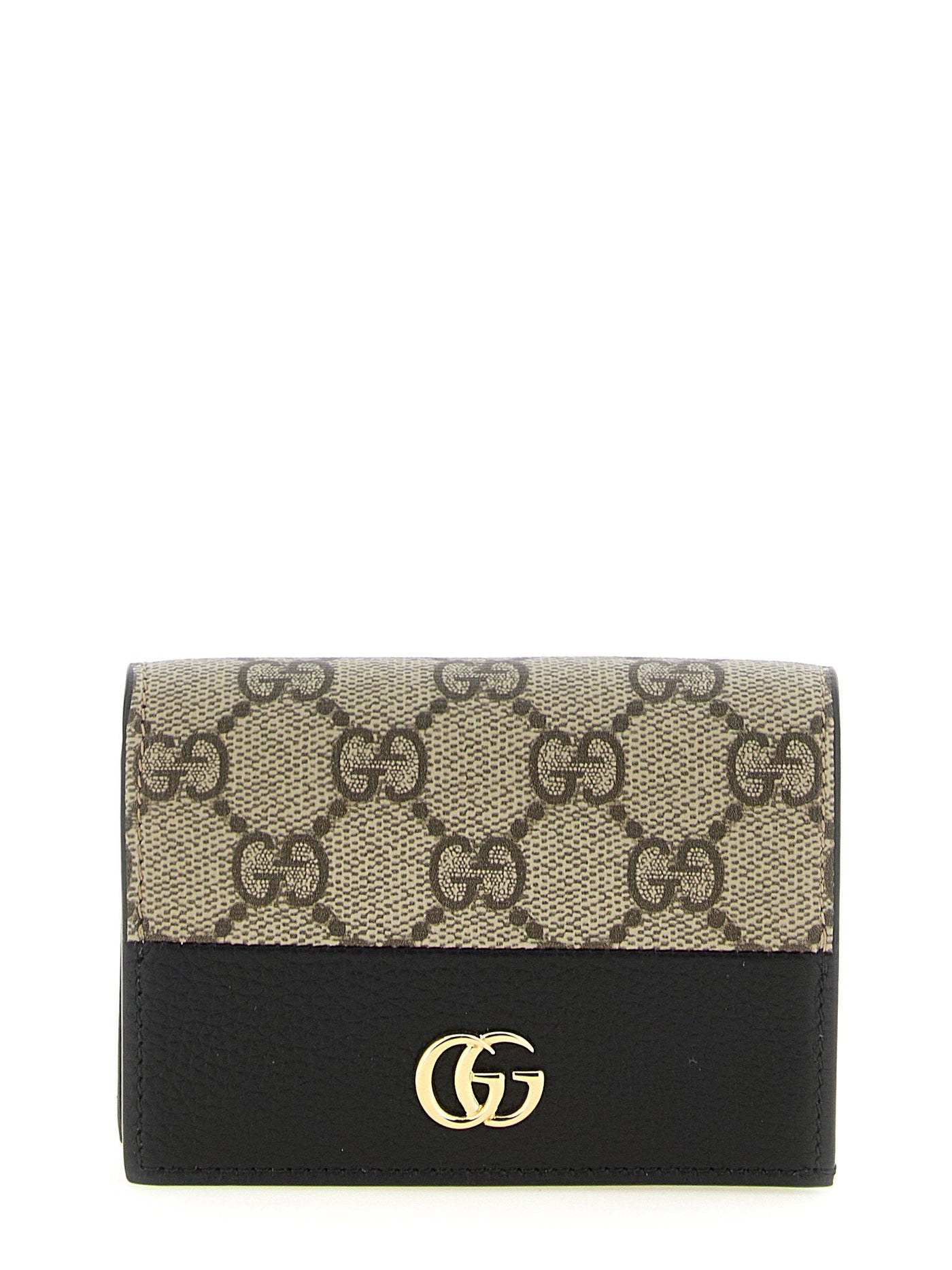 Gucci Wallet — Black Gg Supreme Monogram Canvas