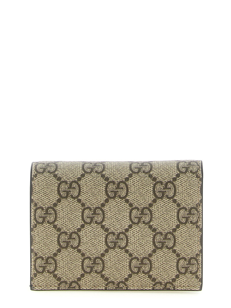 Gucci Wallet — Black Gg Supreme Monogram Canvas