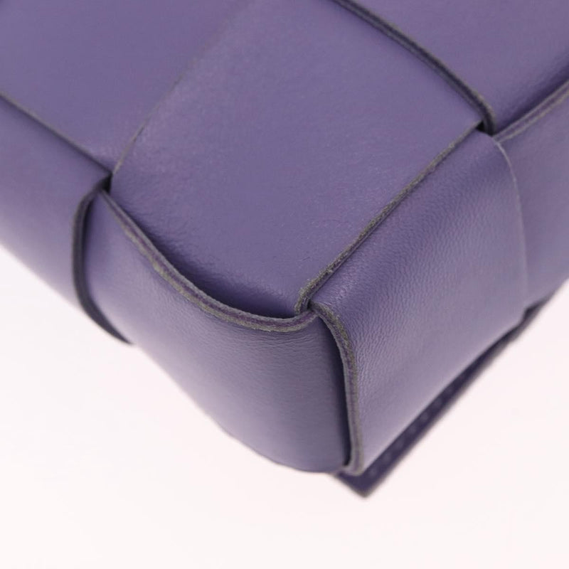 Bottega Veneta Cassette Maxi Intrecciato Leather Purple Bag