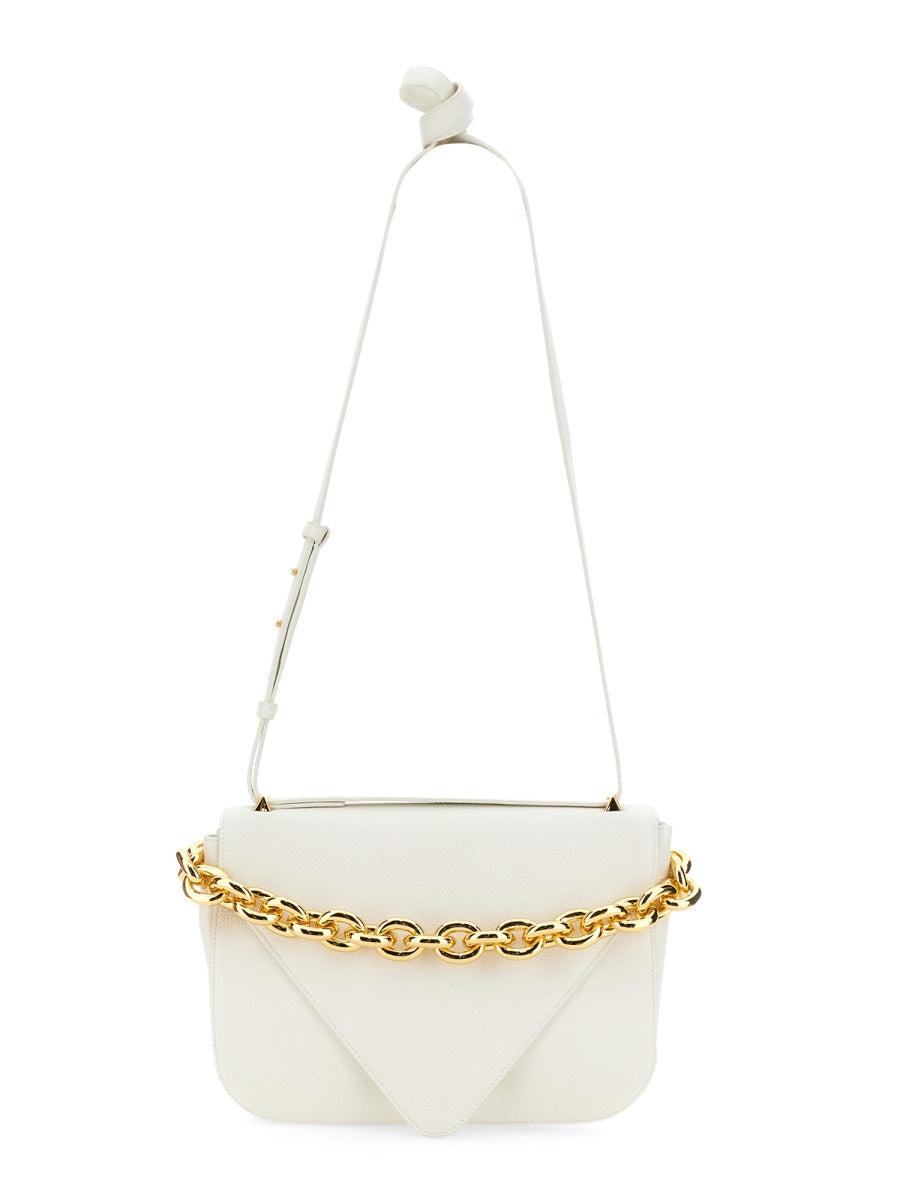 Bottega Veneta Shoulder Bag — White Leather