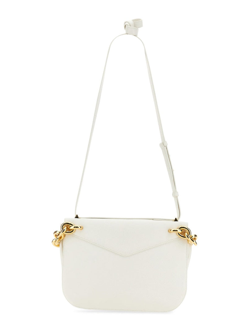 Bottega Veneta Shoulder Bag — White Leather