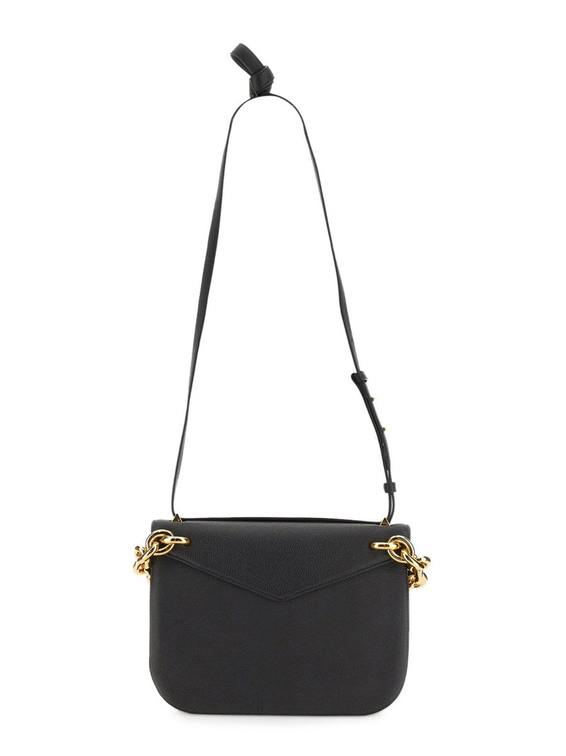 Bottega Veneta Shoulder Bag — Black Leather