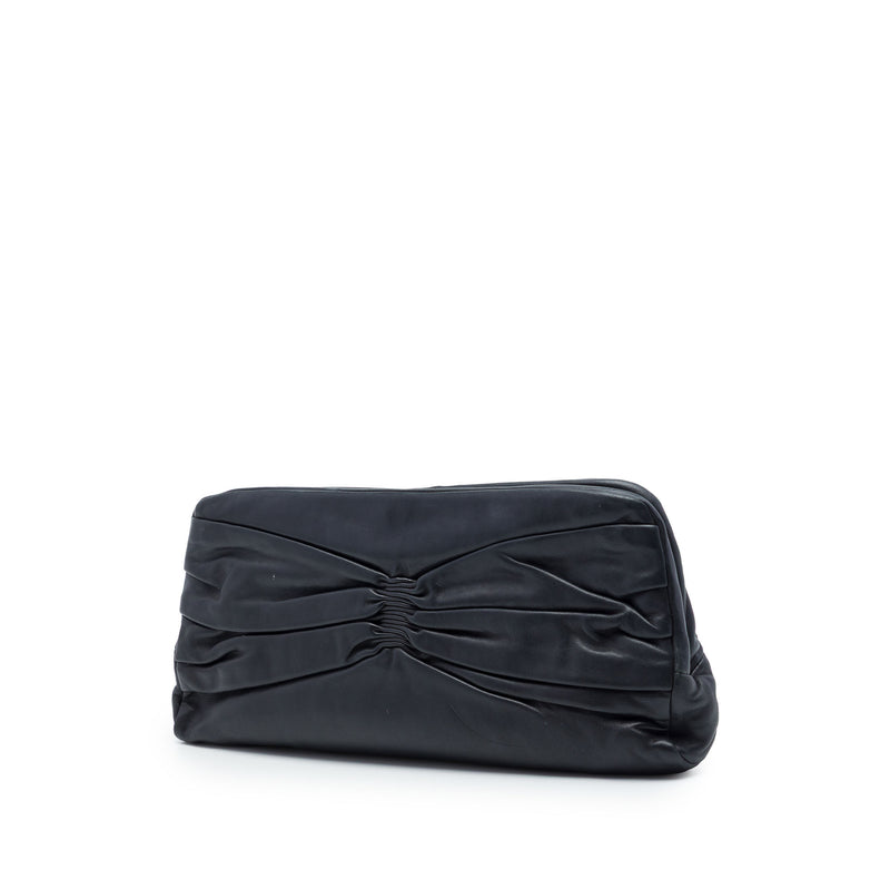 Pleated Nappa Frame Clutch - Image 2
