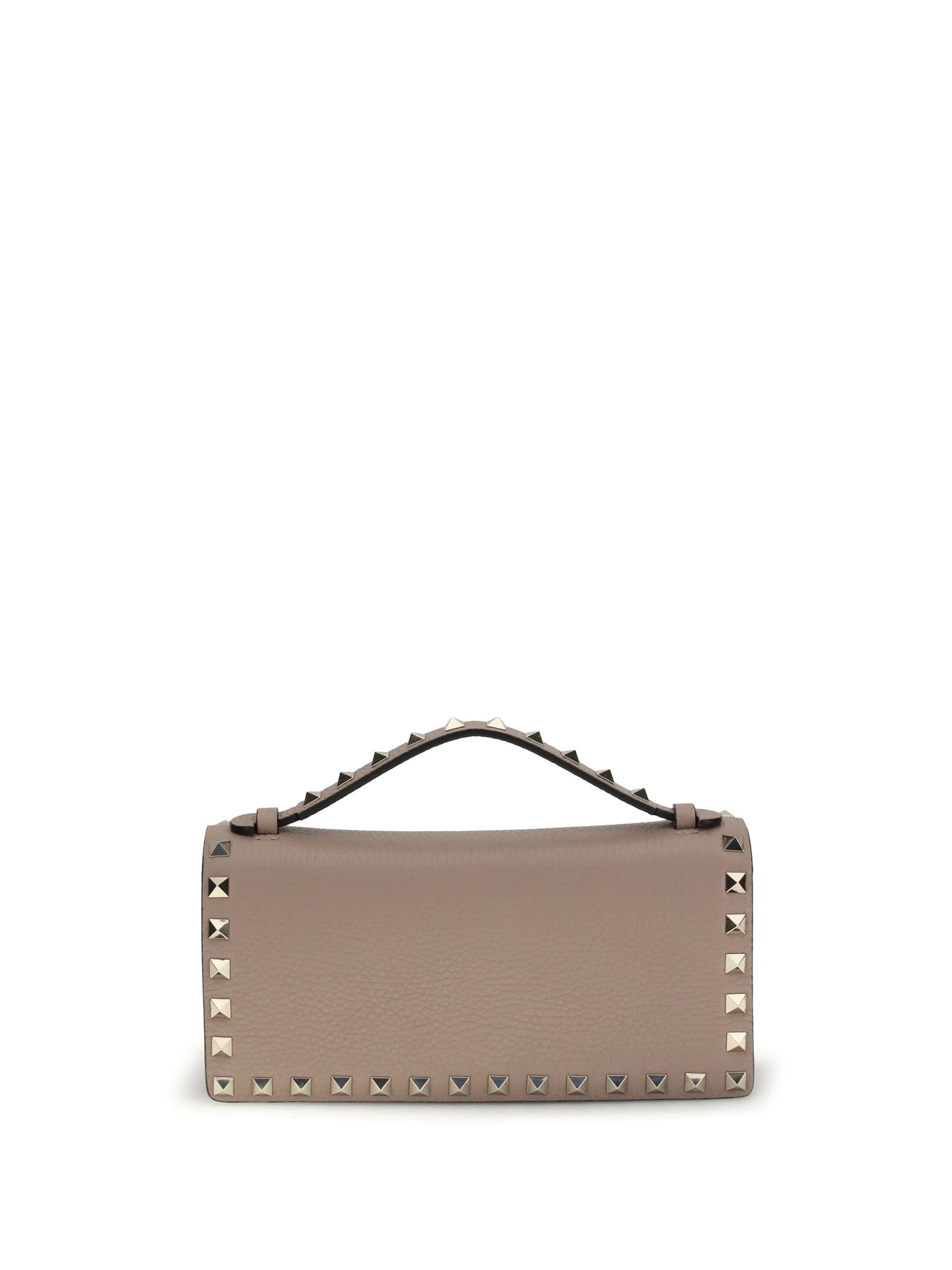 Valentino Garavani Studded Leather Wallet — Beige Calf Bos Taurus