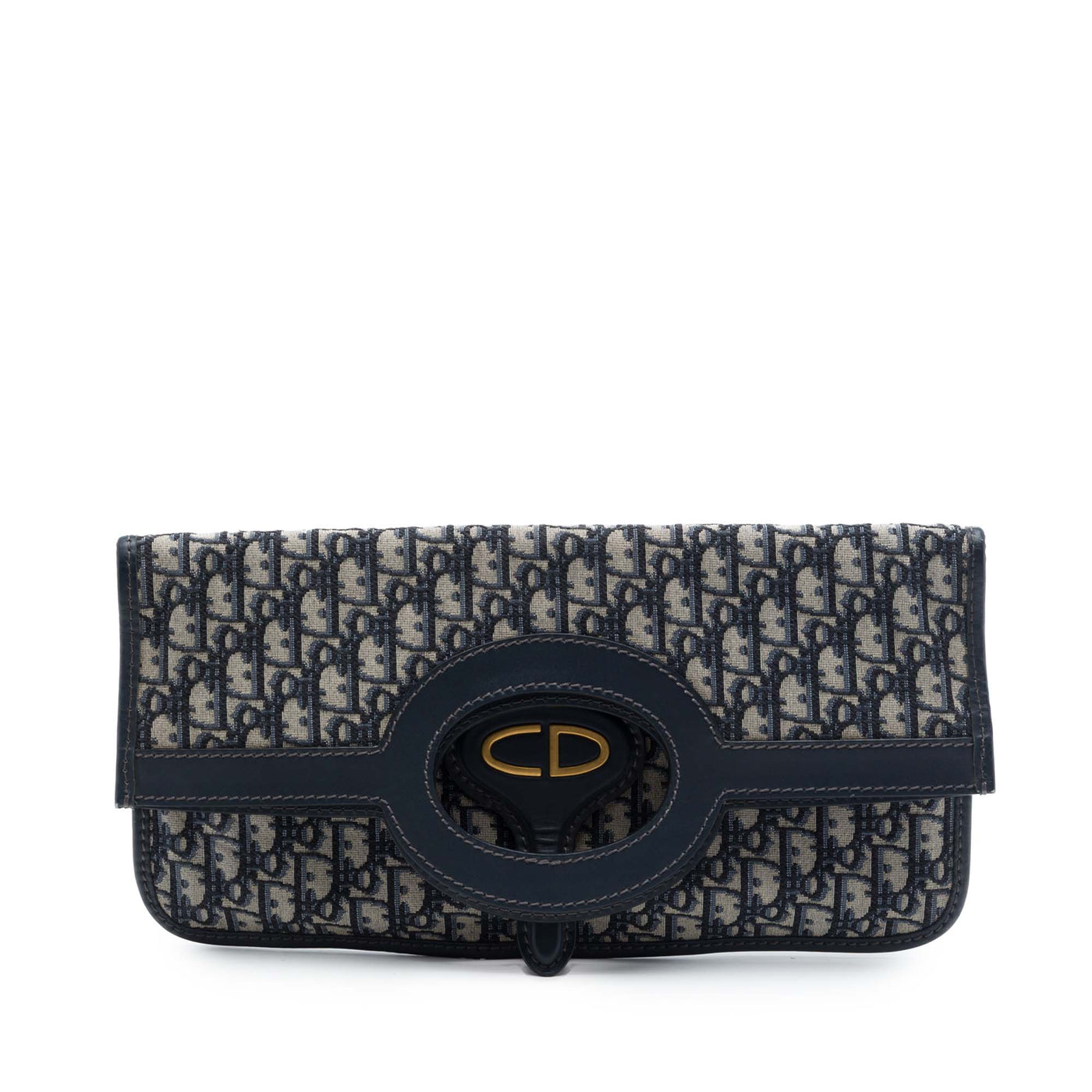 Oblique Canvas Fold Over Clutch - Image 1