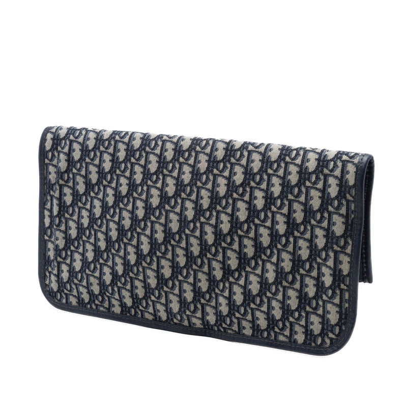 Oblique Canvas Fold Over Clutch - Image 2