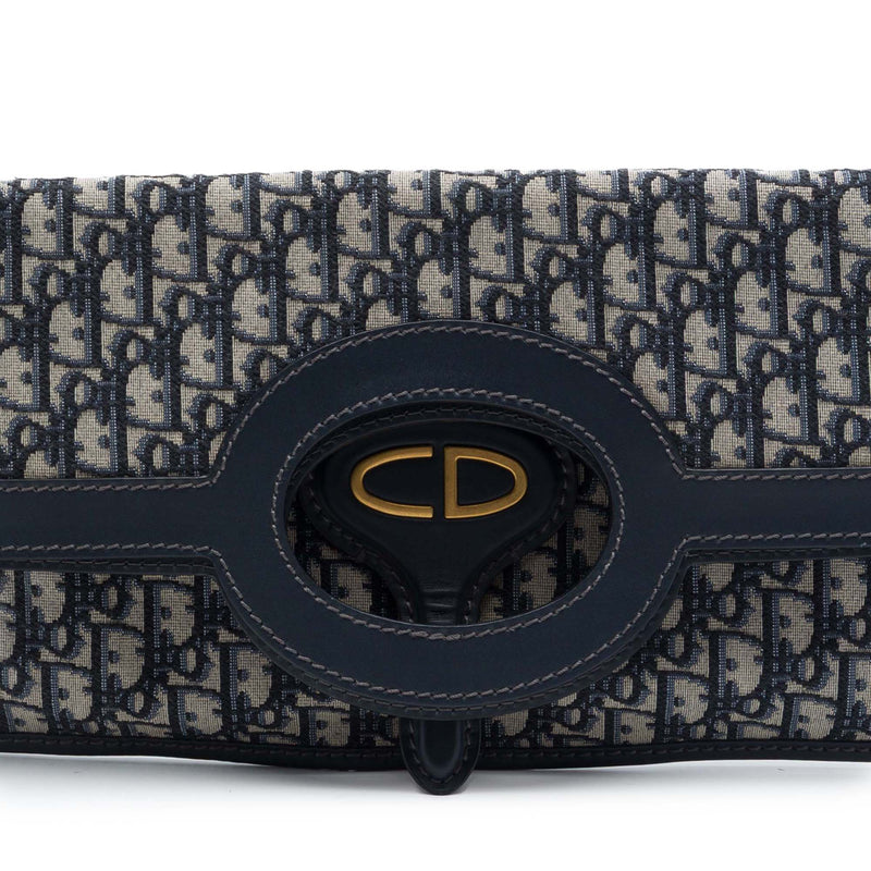 Oblique Canvas Fold Over Clutch - Image 6