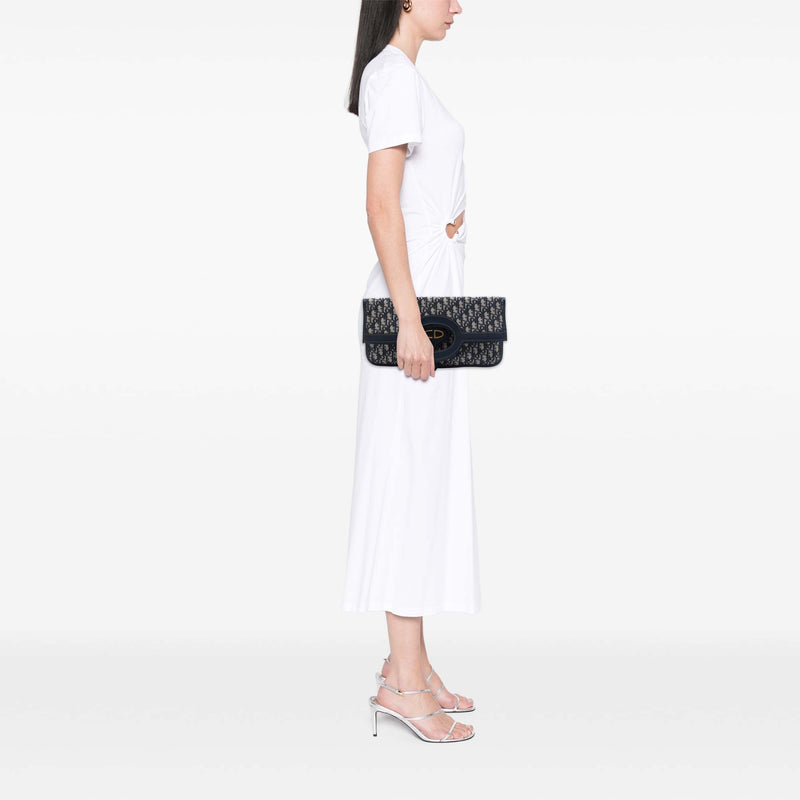 Oblique Canvas Fold Over Clutch - Image 7