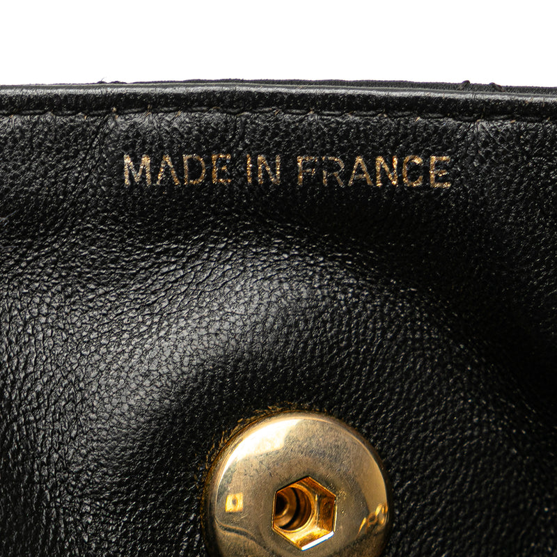 CC Quilted Satin Bijoux Chain Single Flap - Image 6