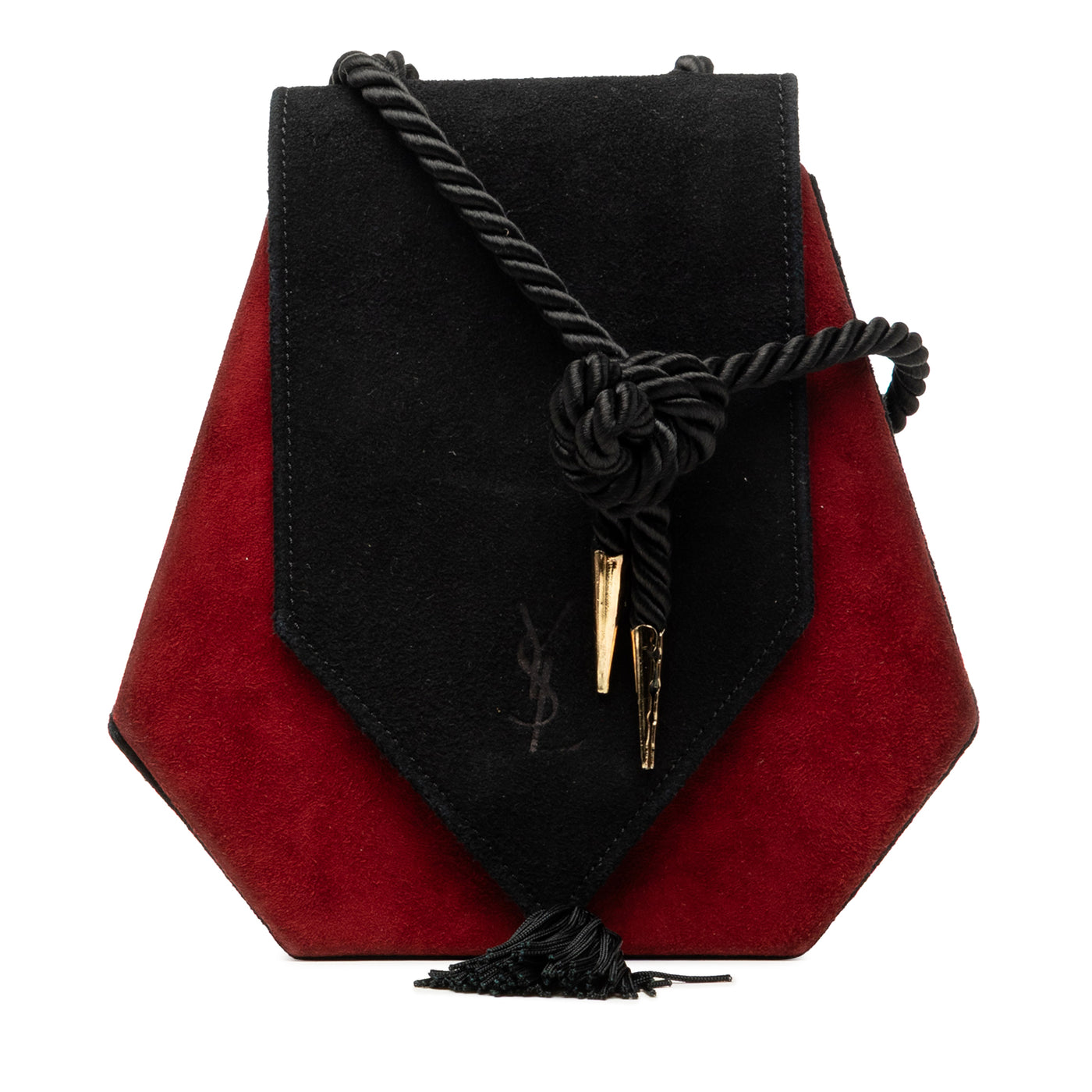 Bicolor Suede Tassel Crossbody - Image 1