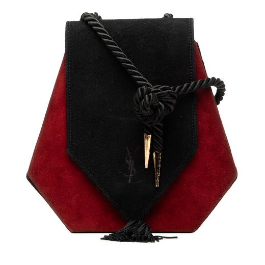 Bicolor Suede Tassel Crossbody - Image 1