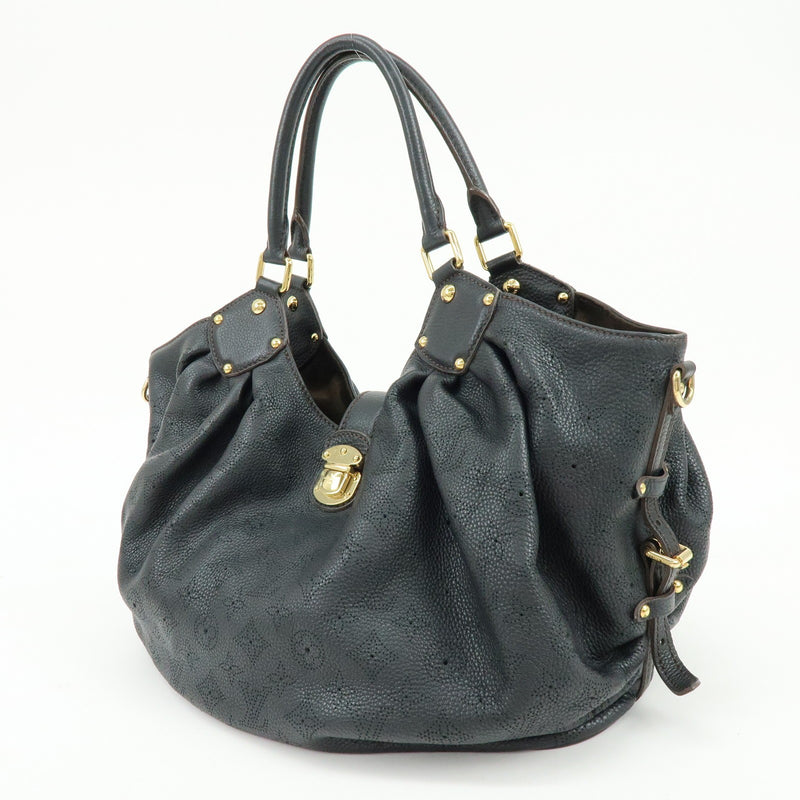 Louis Vuitton L Hobo Mahina Leather Black