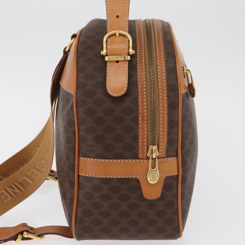Celine Backpack Leather Brown Canvas