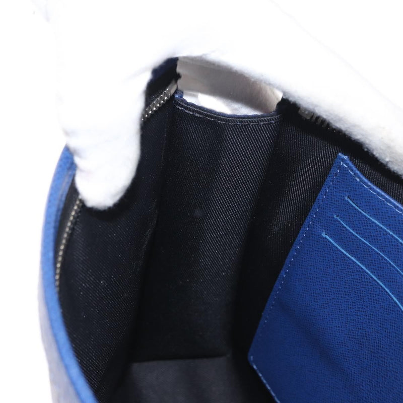 Louis Vuitton Pochette Voyage Taiga Leather Blue Bag