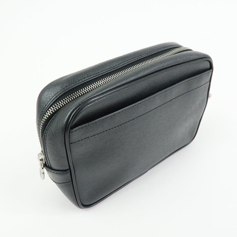 Louis Vuitton Kaluga Pochette Clutch Taiga Leather Black
