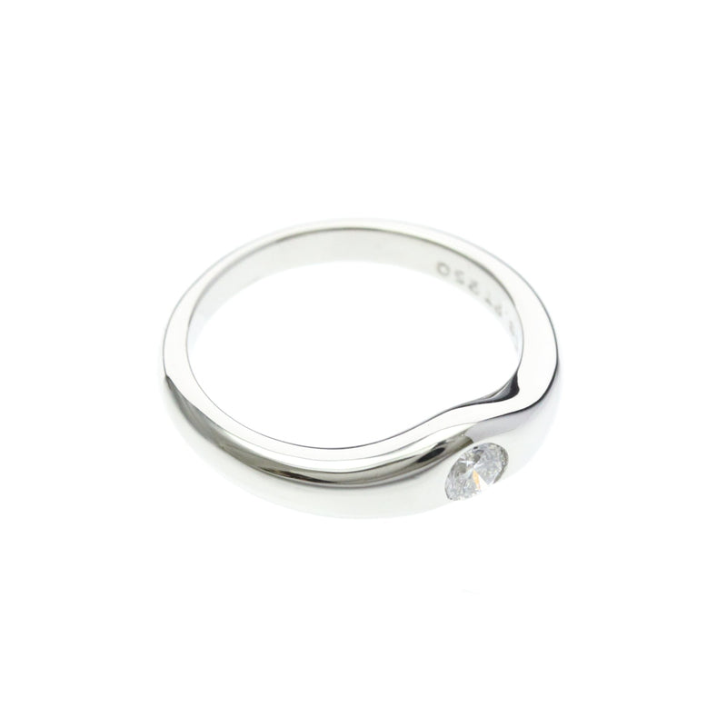 Tiffany & Co. Elsa Peretti Curved Wedding Band Platinum With Diamonds Silver Bijoux