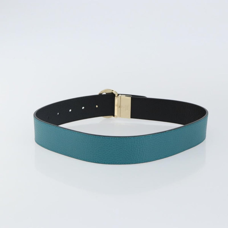 Gucci 1973 Reversible Belt (outlet) Leather Turquoise