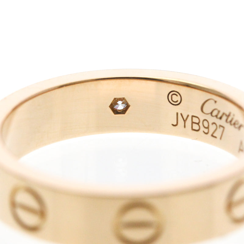 Cartier Love Wedding Band 1 Diamond 18k Rose Gold With Pink_gold Bijoux