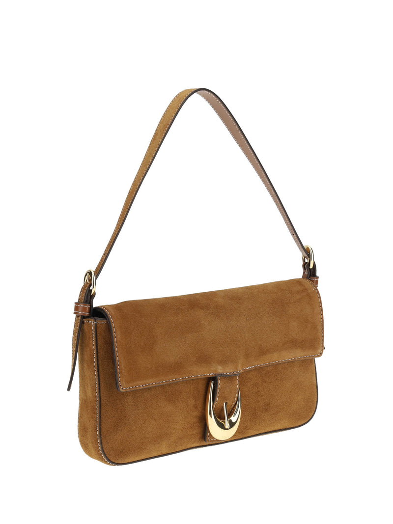 Staud Harlow Shoulder Bag — Tan Calf Leather