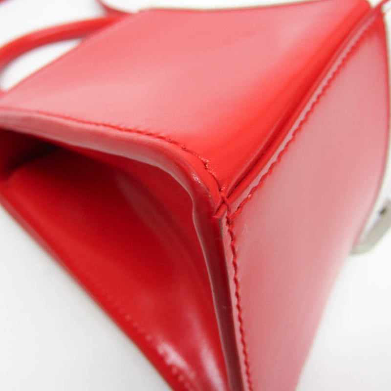 Balenciaga X Adidas Hourglass Top Handle Leather Red Bag