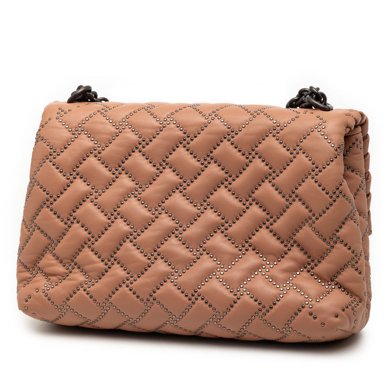 Small Nappa Intrecciato Studded Olimpia Shoulder Bag - Image 2