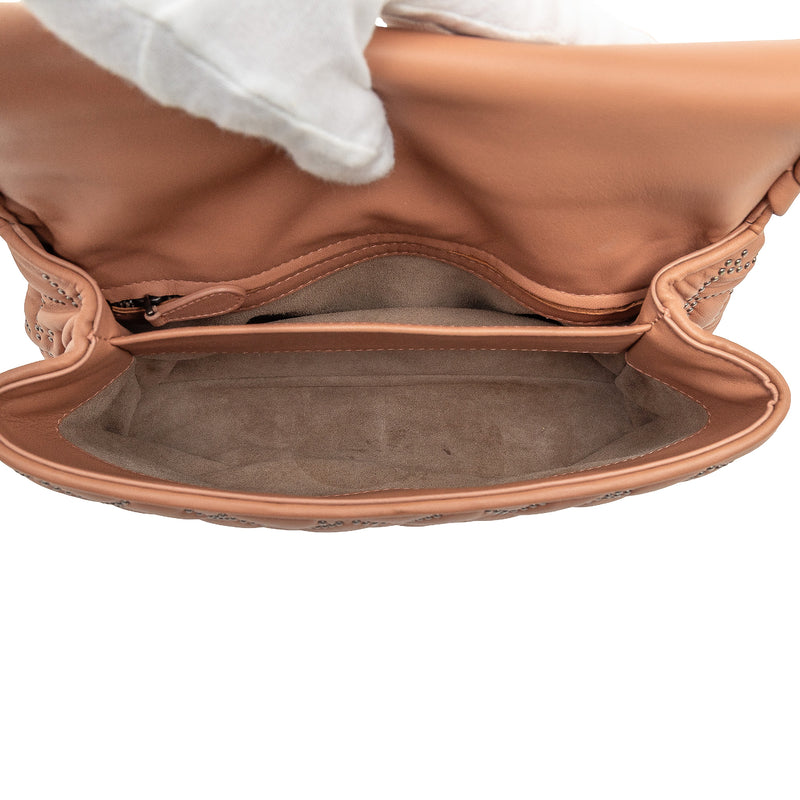Small Nappa Intrecciato Studded Olimpia Shoulder Bag - Image 4