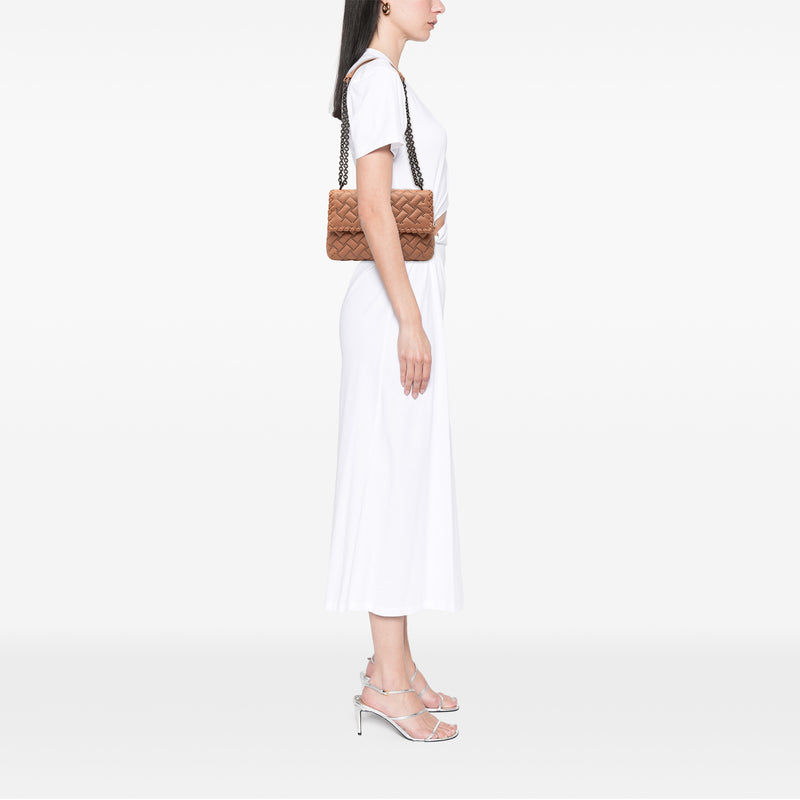Small Nappa Intrecciato Studded Olimpia Shoulder Bag - Image 7