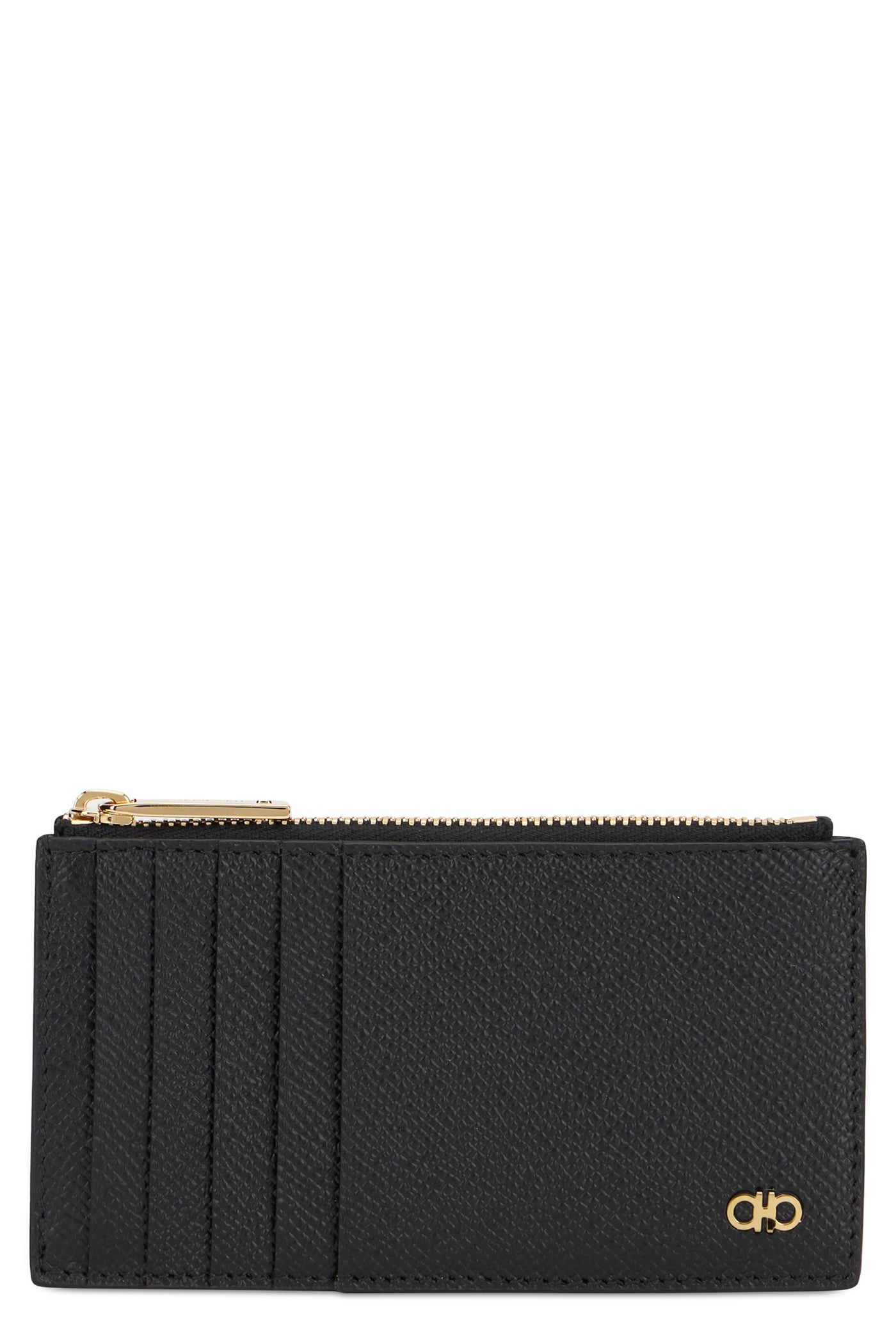 Ferragamo Card Holder — Black Calfskin Wallets & Cardholders