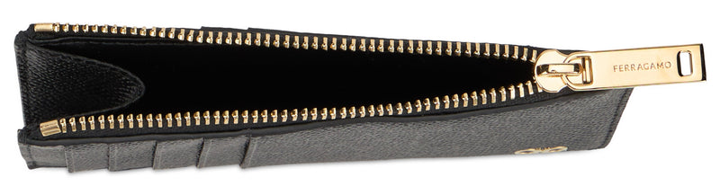 Ferragamo Card Holder — Black Calfskin Wallets & Cardholders