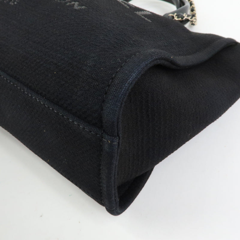 Chanel Deauville Denim Black Canvas Bag