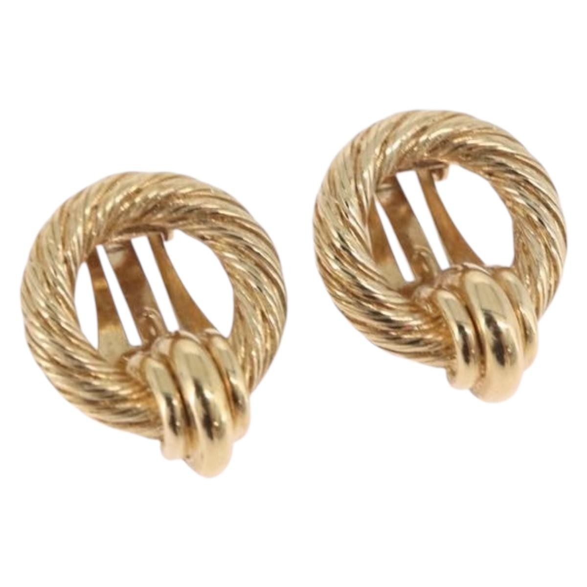 Christian Dior Vintage Clip-On Metal Gold Bijoux