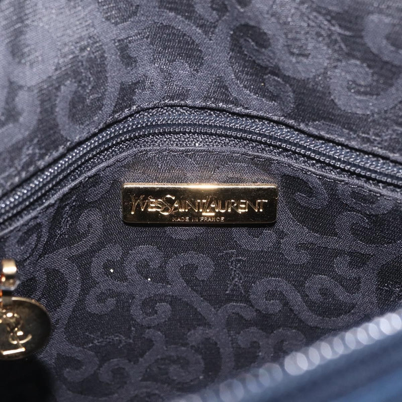 Saint Laurent Overseas Leather Navy Bag