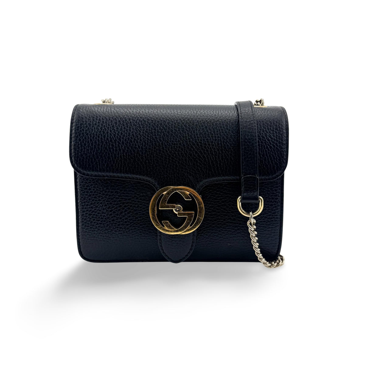 Gucci Interlocking Leather Black Bag