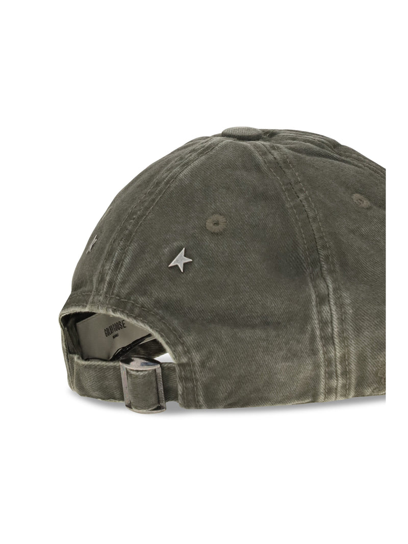 Golden Goose Gup02837p002734 Baseball Cap — Gray Cotton Caps