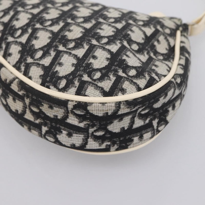 Christian Dior Vintage Saddle Diorissimo Canvas Gray Bag