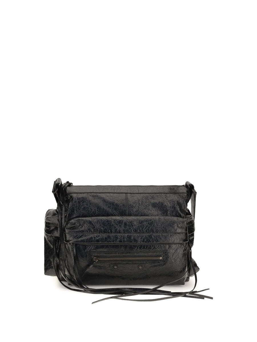 Balenciaga Le City Shoulder Bag — Black Lamb Ovis Aries