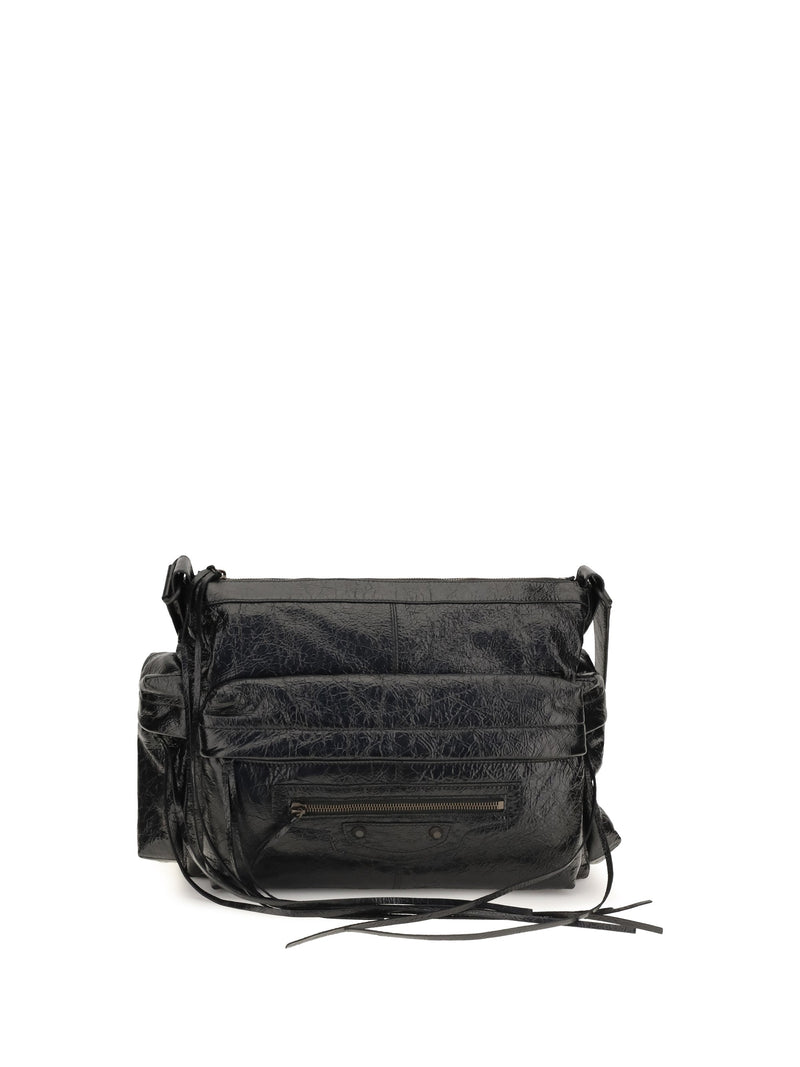 Balenciaga Le City Shoulder Bag — Black Lambskin