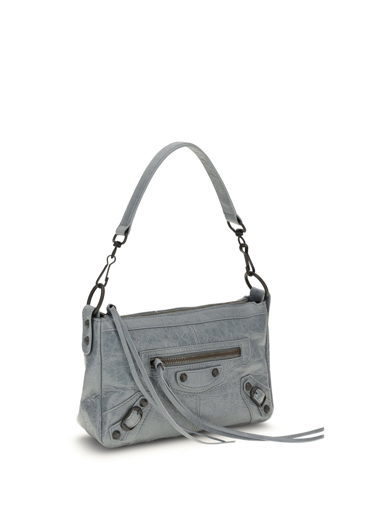 Balenciaga Le City Shoulder Bag — Gray Lamb Ovis Aries