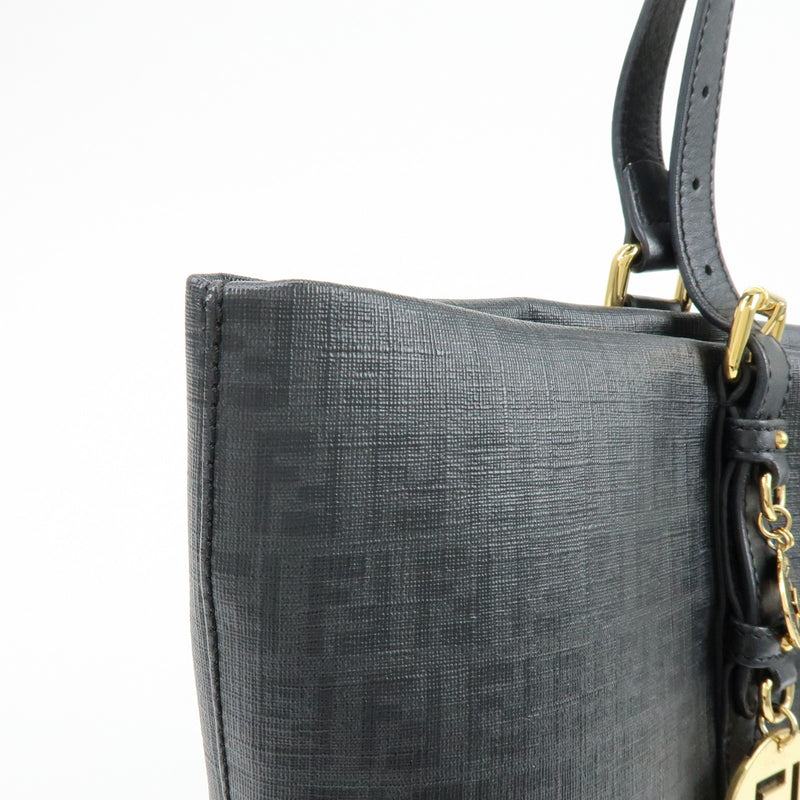 Fendi Superstar Zucchino Coated Canvas Black Bag