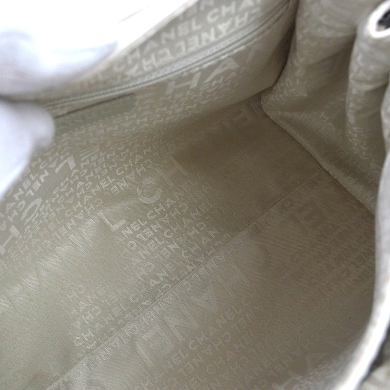 Chanel Pocket Accordion Flap Quilted Lambskin White Leather Bag