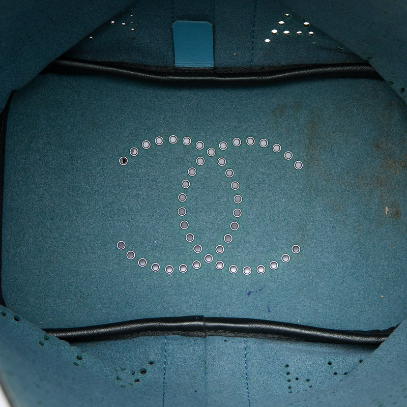 Small Perforated Calfskin Logo Eyelet Bucket Bag - Image 4