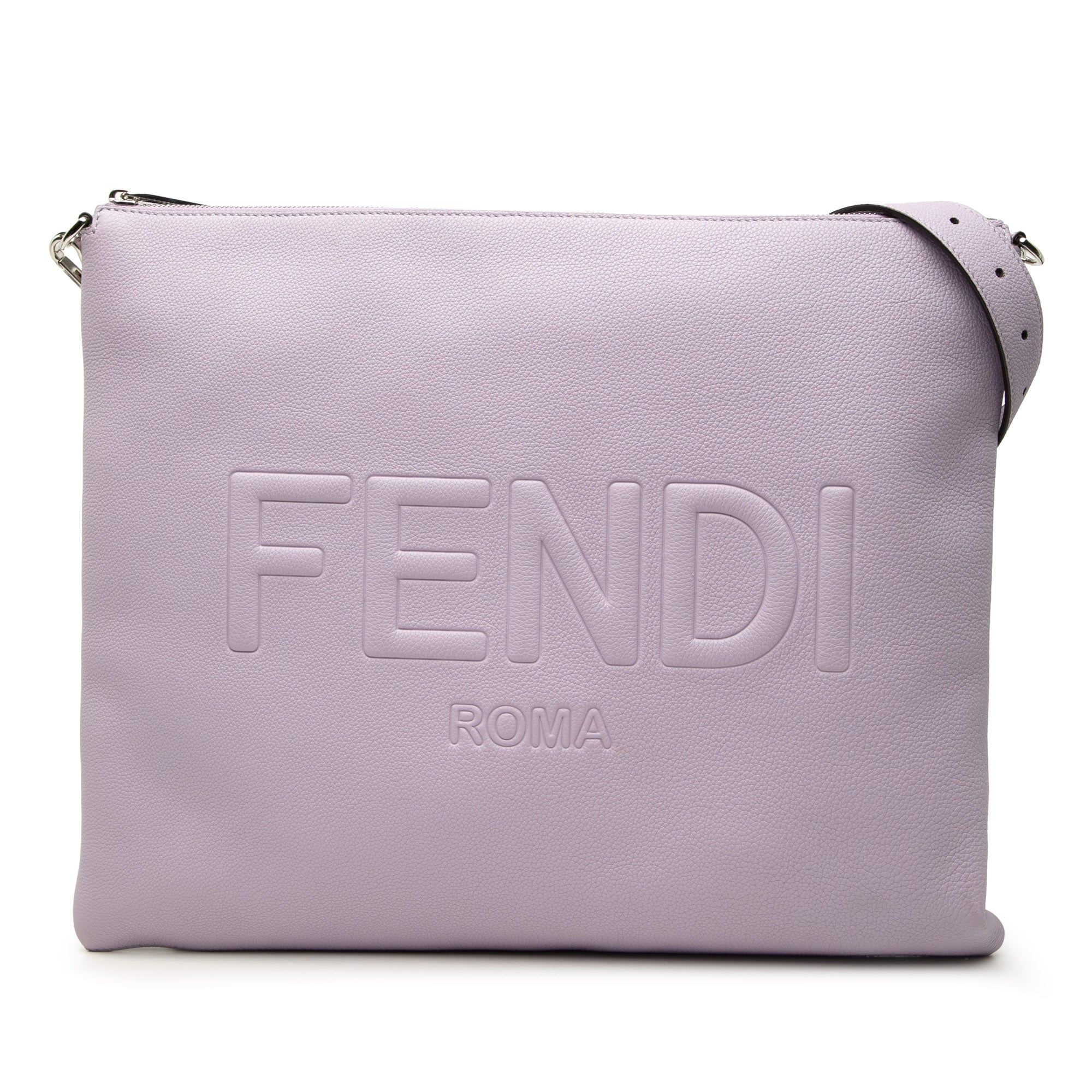 Calfskin Roma Flat Messenger Bag - Image 1