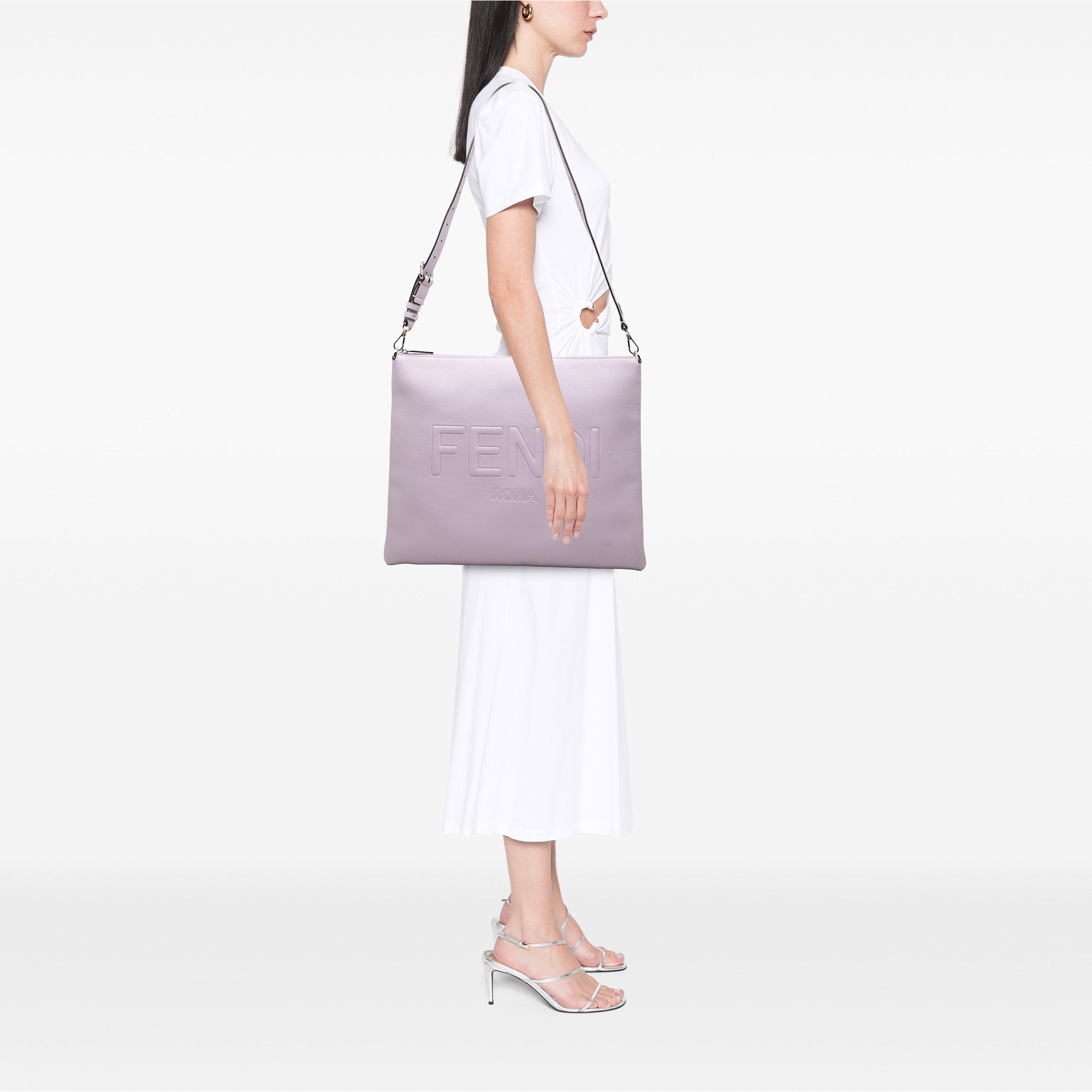 Calfskin Roma Flat Messenger Bag - Image 7