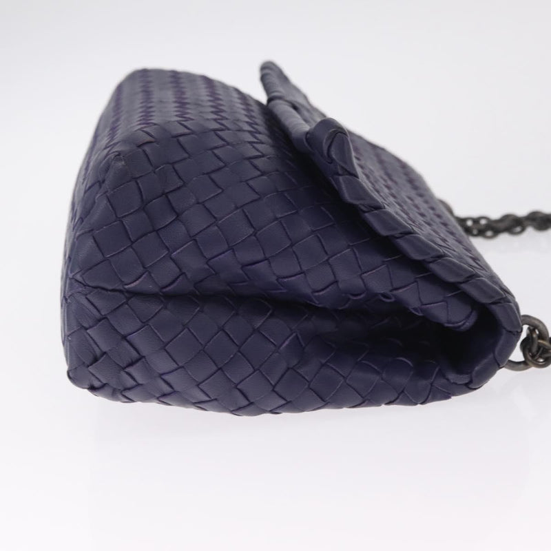 Bottega Veneta Olimpia Intrecciato Nappa Purple Leather Bag