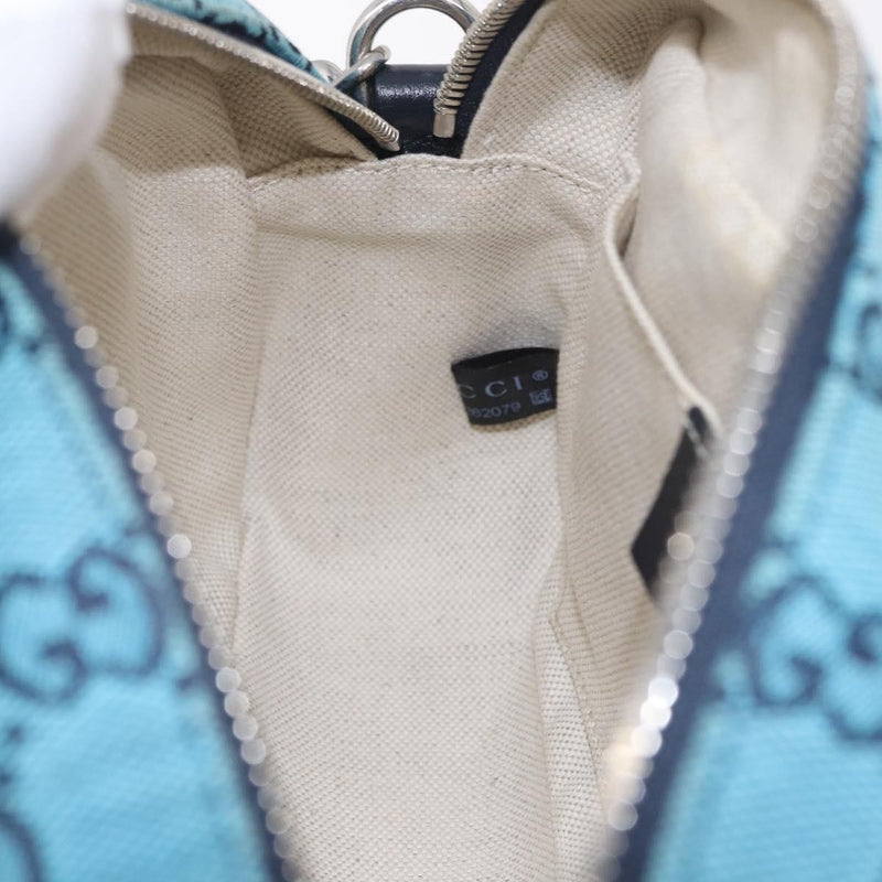 Gucci Gg Marmont Multicolor Diagonal Quilted Canvas Blue Bag